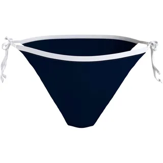 Tommy Hilfiger Swimwear Bikini-Hose »CHEEKY STRING SIDE TIE«, mit kontrastfarbenen Kanten, blau