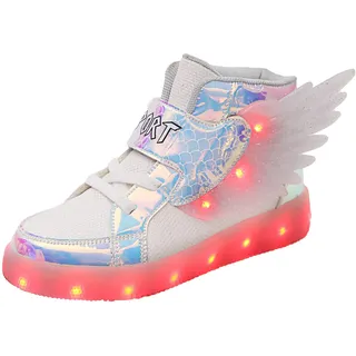 YUNICUS LED Schuhe Kinder Mädchen Leuchtschuhe USB Aufladung Sneakers | LED Schuhe Kinder mit USB Aufladung, leuchtende Sneakers für Mädchen Jungen Party Alltag Halloween Weihnachten Geburtstag