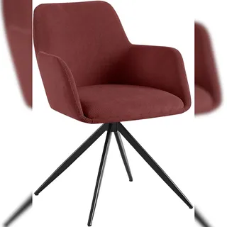 CLP Esszimmerstuhl Olema Cord, 180° schwenkbarer Sessel mit Armlehne und Rückenlehne, bis 150 kg Belastbarkeit