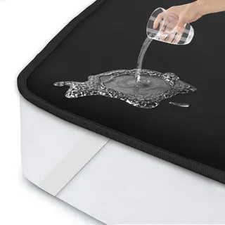 ohano Matratzenschoner 200 x 200 cm wasserdicht Inkontinenzunterlage waschbar, Matratzenschutz wasserdicht, Matratzenüberzüge, Inkontinenz Bettunterlage,wasserdichte Matratzenauflage-Schwarz