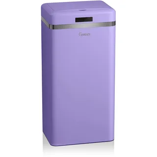 SWAN SWKA4500PURN Retro-Mülleimer, quadratisch, 45 l, Violett, Einheitsgröße