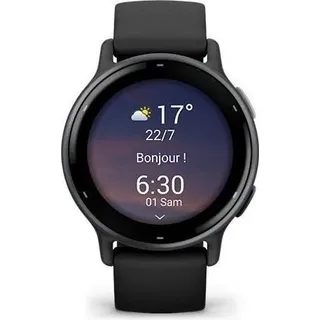 Vernetzte GPS-Uhr GARMIN Vivoactive 5 WLAN 30,4 mm (1,2) Grau mit schwarzem Armband
