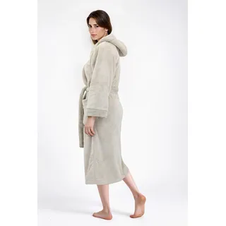 Unisex-Bademantel OTTO HOME "Lillou, ideal für Sauna & Spa, Hotelbademantel, Morgenmantel" Gr. S, beige (sand), L:120cm, Microfaser, Hausmäntel, Unisex-Bademantel, kuschelig weicher Fleece, plüsch, für Damen und Herren, XS-3XL
