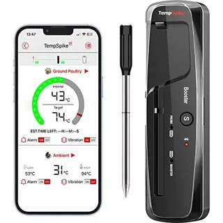 ThermoPro Grillthermometer 3 cm wasserdicht schwarz