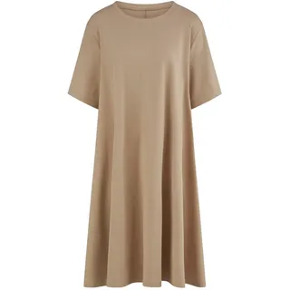 Jersey-Kleid Rundhals-Ausschnitt Emilia Lay braun