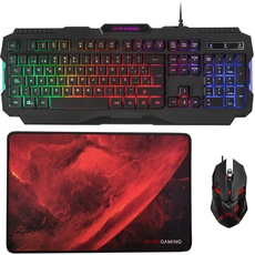 Bild Set mit Gaming-Tastatur und Maus MCP118 Schwarz