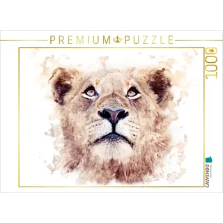 CALVENDO Puzzle Löwe 1000 Teile Puzzle quer | Lege-Größe cm Foto-Puzzle für glückliche Stunden