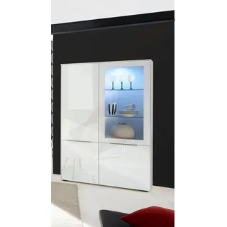 Mäusbacher Vitrine »Mix Box 0771_VR_1-1GL« Höhe 179 cm weiß matt lack/glas weiß matt, , 24108126-0