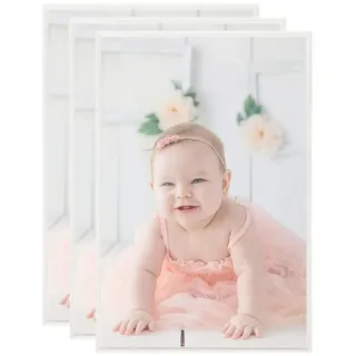 Maison Exclusive Bilderrahmen Collage 3 Stk. für Wand Tisch Silbern 70x90 cm MDF - Silber