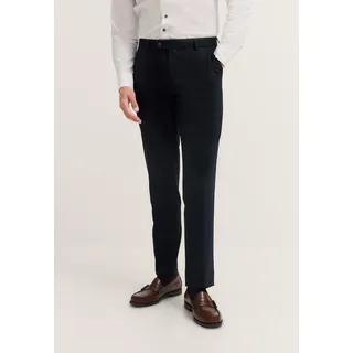 Anzughose BUGATTI "Regular Fit", Herren, Gr. 106, Schlankgrößen, 390, marine, 66% Polyester, 21% Viskose, 10% Polyamid, 3% Elasthan, unifarben, regular fit, Hosen Anzughose, Jersey-Artikel mit Stretch