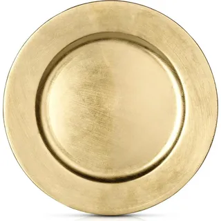 Dekoratives goldenes Tischset, 33 cm, Hochglanz - Gold