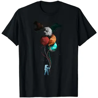 Astronaut Planet Luftballons | Space Explorer Cosmic AR T-Shirt