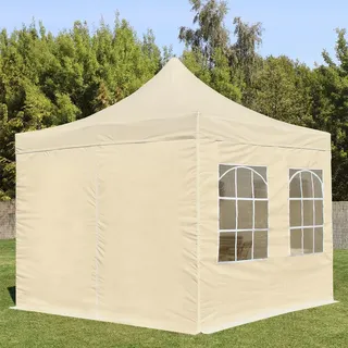 TOOLPORT Faltpavillon 3 x 3 m inkl. 4 Seitenteile Creme