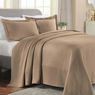 Superior Cotton Bedspread, Taupe, Queen