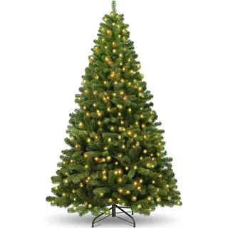 Künstlicher Weihnachtsbaum -mit 40 DIY Weihnachtsbaumschmuck,180cm Tannenbaum 800 Spitzen Metallständer Einfacher Aufbau Christbaum Kunstbaum Grün Weihnachtsbaum künstlich Christmas Tree