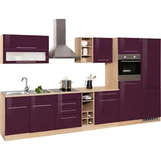 Bild von Küchenzeile »Eton«, ohne E-Geräte, Breite 360 cm, lila