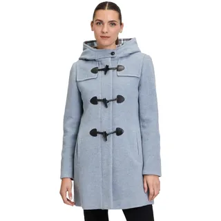 Gil Bret Damen Dufflecoat mit Kapuze 46, Bright Blue Melange