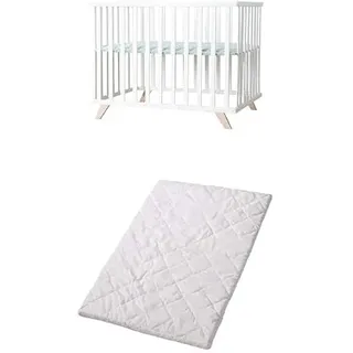 roba Bundle Laufgitter 'Lil Planet Frosty Green', 75x100 cm + Laufgittermatratze 75 x 100 cm