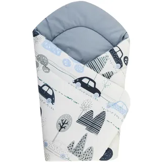 Bomimi Quick wrap soft doppelseitig Autos blau