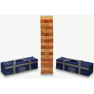 XXL Stapelturmspiel - Taktikspiel - 54 Kg - bis 200 cm hoch - ECO-Hartholz Top-Qualität - Hergestellt in Indien  - Entworfen in England. - In stabiler Tragetasche