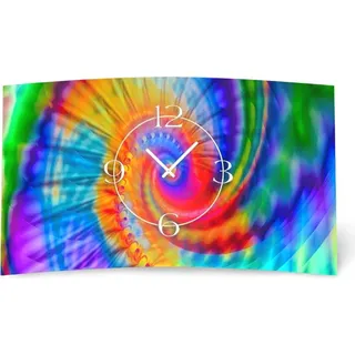 Psychodelic Regenbogen Designer Wanduhr modernes Wanduhren Design leise kein ticken dixtime 3DS-0237 - Grün