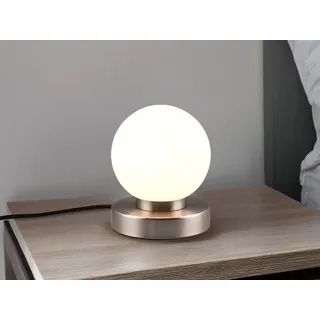Kleine Tischleuchte mit Glaskugel Weiß Ø12cm - LED per Touch stufenweise dimmbar