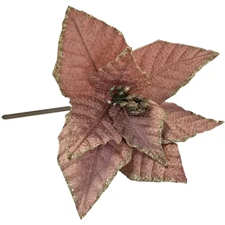 Weihnachten Weihnachtsstern 27cm Künstliche Blumen Stiel Baumdekoration -