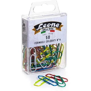 Bunte Metallisierte Löwe Dell'Era Nr. 4 - mm. 32 Hängebox Leonecolor 50 Stück - Made in Italy