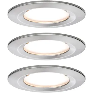 Paulmann Nova Bad-Einbauleuchte 3er Set rund silber