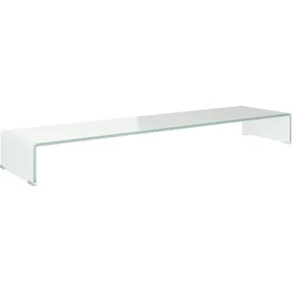 vidaXL TV-Aufsatz/Monitorerhöhung Glas Grün 120x30x13 cm - Grün