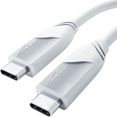 KabelDirekt – 8K USB C Kabel All-in-One, USB 4, ideal zum Schnellladen – 2 m (überträgt Daten und Video mit 40Gbit/s, lädt mit 100W, funktioniert als Datenkabel/Ladekabel/Monitorkabel, Weiß)
