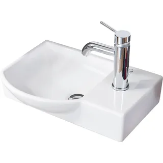 Fackelmann Handwaschbecken Sceno 45 cm eckig Weiß