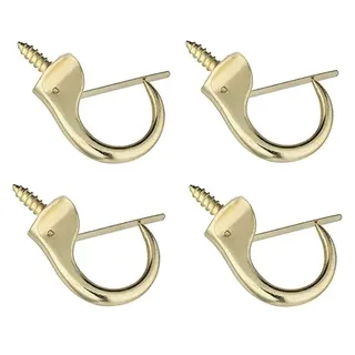 Bulk Hardware bh05607 Tasse Haken Sicherheit vermessingt 32 mm, Set 4 Stück