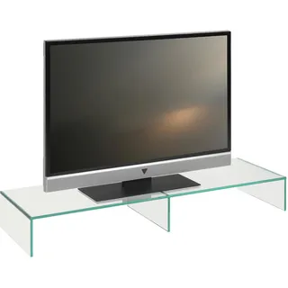 Xora Tv-Aufsatz , Klar , Glas , 110x14x35 cm , Wohnzimmer, TV Möbel, TV-Zubehör