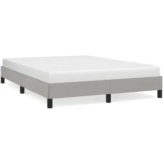vidaXL Bettgestell ohne Matratze Hellgrau 140x190 cm Stoff - Grau