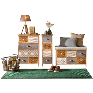 Kommode HEINE HOME, beige (natur), B:55,5cm H:81,5cm T:30cm, Massivholz, Sideboards, Kommode