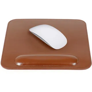 Londo Leder Mauspad mit Handgelenkauflage – Rutschfeste Unterseite, Glatte Oberfläche, Ergonomisches Design