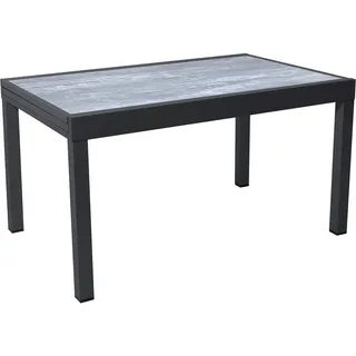 Habitat et Jardin Habitat Garten Gartentisch lagos Dunkelgrau , Grau , Metall , 90x76x280 cm , Gartenmöbel, Gartentische