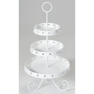 Christmas Goods by Inge Dekoetagere »Weihnachtsdeko mit 3 Etagen, Höhe 55 cm« Etagere aus Metall, weiß