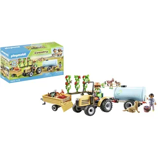 Playmobil Country Traktor mit Anhänger und Wassertank 71442