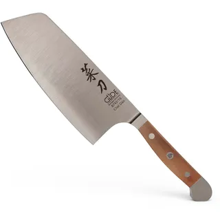 GÜDE Solingen - Chai Dao, China Kochmesser geschmiedet, 16 cm, Birnenholz, ALPHA BIRNE, Doppelkropf, Handmade Germany