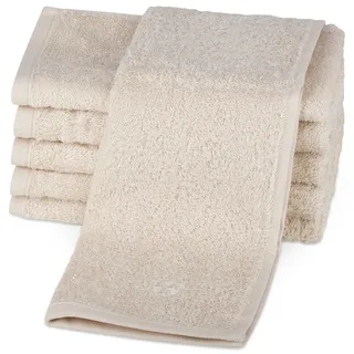 Gaestehandtuecher ROSS "Vita 4004", leinen, B:30cm L:50cm, Frottier, Obermaterial: 100% Baumwolle, Handtücher, Gaestehandtuecher, Bestickung ROSS-Emblem