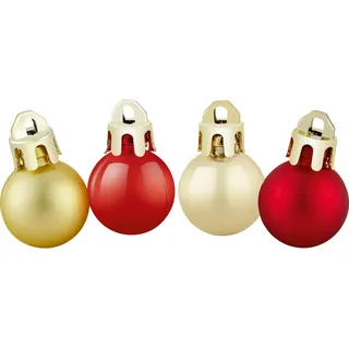 Weihnachtskugel-Set 36-teilig Ø 2 cm Rot-Gold