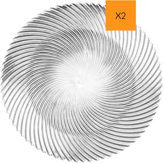 Nachtmann 2-er Set Platzteller, Kristallglas, Größe: 32 cm, Samba, 008993-0