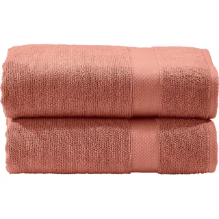 Handtuch Set DONE. "Deluxe", rosa (altkupferfarben), 2 Stk., Zwirnfrottee, Zwirnfrottee, Zwirnfrottee, Handtücher, Handtuch Set, Hotelqualität aus hochwertigem Zwirnfrottier