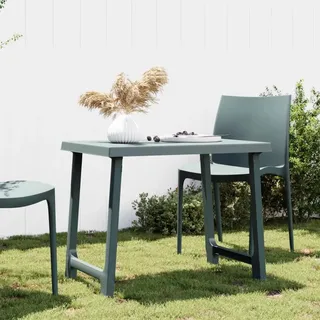 The Living Store Campingtisch Grün 79x56x64 cm PP Holzoptik - Grün