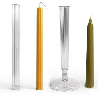 Ibenzoa® Dekorative Kerzenformen 2er-Set aus Kunststoff, flexibel & wiederverwendbar, Antihaft, spülmaschinenfest – für Duftkerzen & Trockenblumen