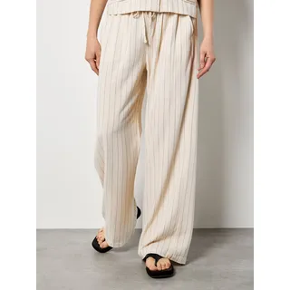 Apricot Leinenhose "Hose" mit Nadelstreifen, stein