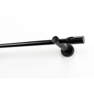 GARESA Vorhangstange PANDRI 1-läufig Ø 20 mm 200 cm Schwarz