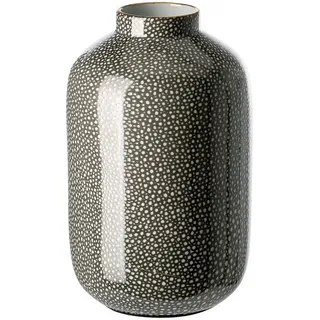 Fink Tischvase »ROY« Handarbeit, mit handbemaltem goldfarbenen Rand, grau